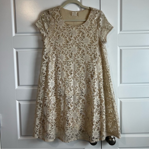 Altar'd State Dresses & Skirts - Altar'd State Cream Floral Lace Dress Sz S